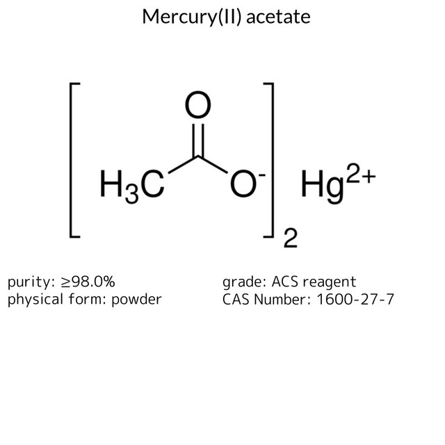 Mercury(II) acetate ACS reagent, ≥98.0%