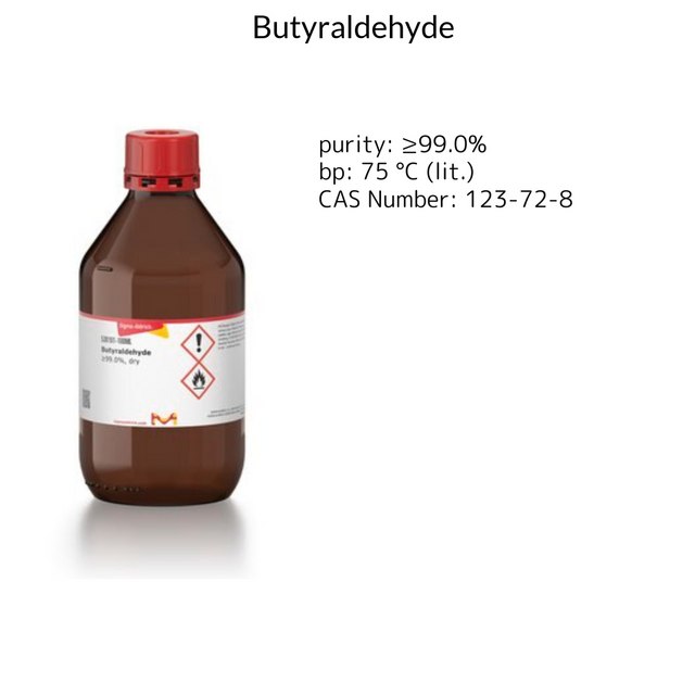 Butyraldehyde ≥99.0%, dry
