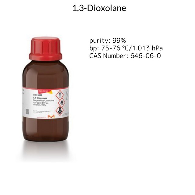 1,3-Dioxolane ReagentPlus®, contains ~75 ppm BHT as inhibitor, 99%