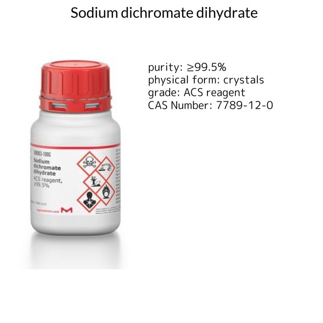 Sodium dichromate dihydrate ACS reagent, ≥99.5%