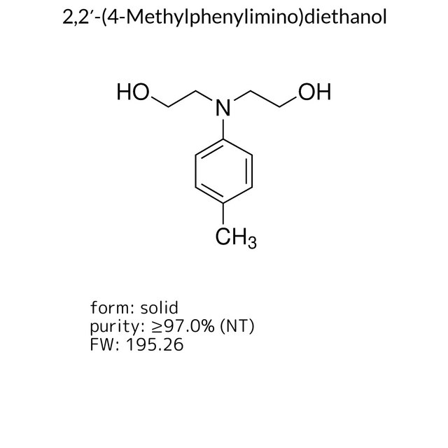 2,2′-(4-Methylphenylimino)diethanol ≥97.0% (NT)