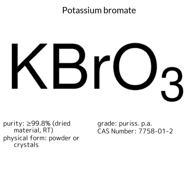 Potassium bromate puriss. p.a., ACS reagent, ≥99.8% (dried material, RT)