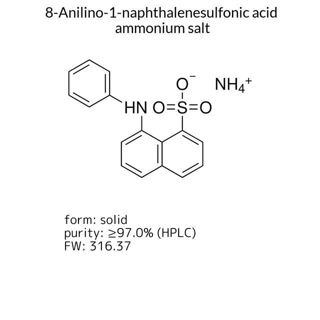 8-Anilino-1-naphthalenesulfonic acid ammonium salt suitable for fluorescence, ≥97.0% (HPLC)