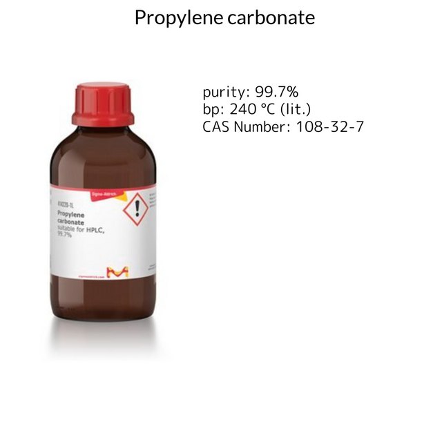Propylene carbonate suitable for HPLC, 99.7%