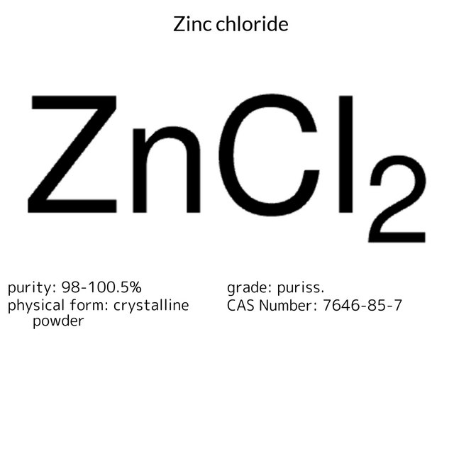 Zinc chloride puriss., meets analytical specification of Ph. Eur., BP, USP, 98-100.5%