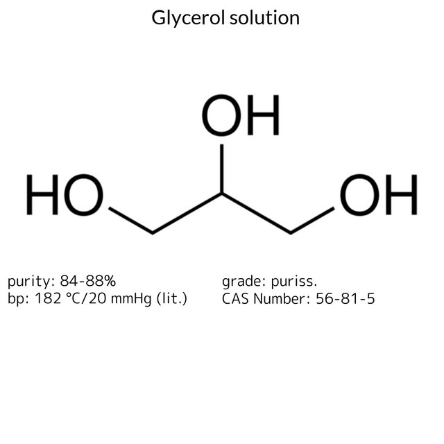 Glycerol solution puriss., meets analytical specification of Ph. Eur., BP, 84-88%