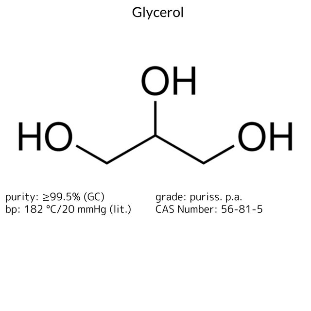 Glycerol puriss. p.a., ACS reagent, anhydrous, dist., ≥99.5% (GC)