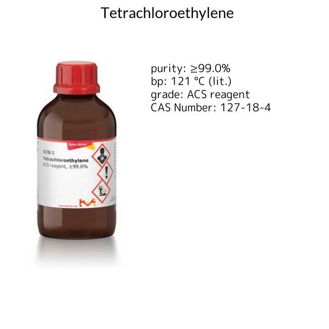 Tetrachloroethylene ACS reagent, ≥99.0%