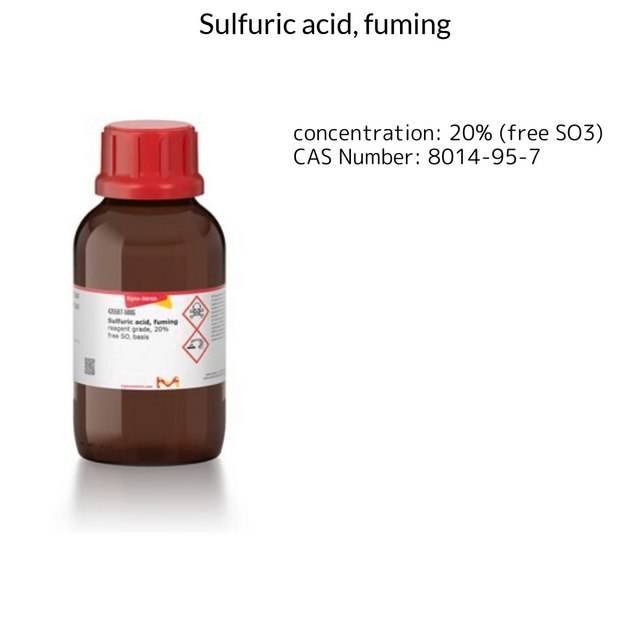 Sulfuric acid, fuming reagent grade, 20%, as free SO₃
