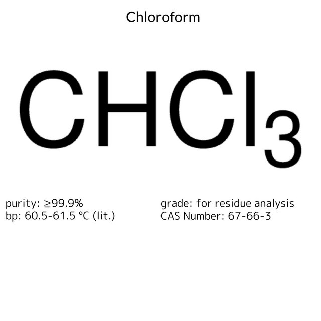 Chloroform HPLC Plus, for HPLC, GC, and residue analysis, ≥99.9%, contains amylenes as stabilizer