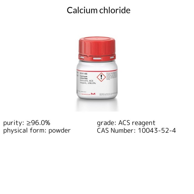 Calcium chloride desiccant, ACS reagent, ≥96.0%