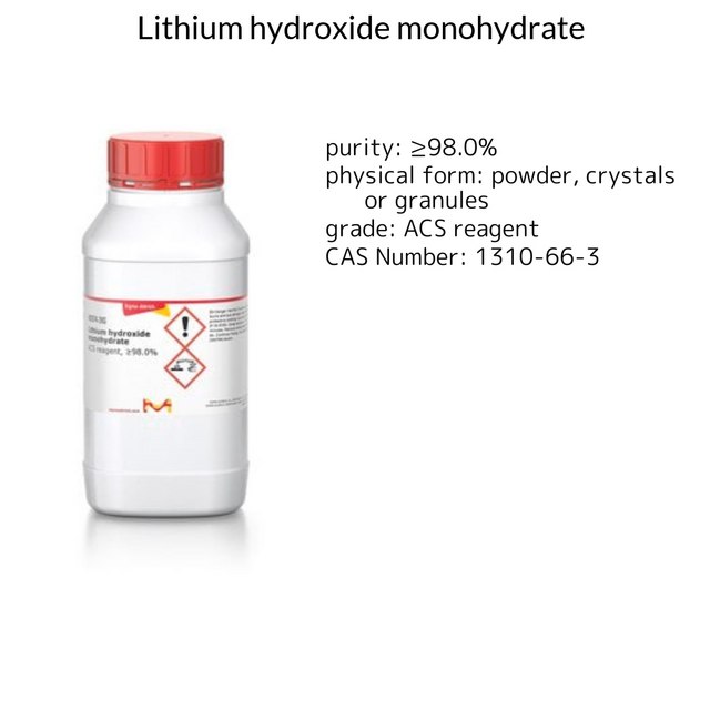 Lithium hydroxide monohydrate ACS reagent, ≥98.0%