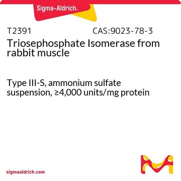 Triosephosphate Isomerase from rabbit muscle Type III-S, ammonium sulfate suspension, ≥4,000 units/mg protein