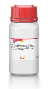 Potassium phosphate monobasic buffer substance, anhydrous, puriss. p.a., ACS reagent, reag. ISO, reag. Ph. Eur., 99.5-100.5%