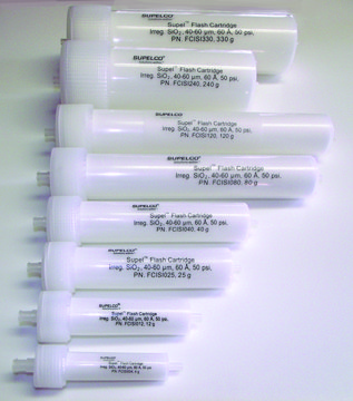 Supel™Flash Cartridge 40-63 μm, matrix active group silica, bed wt. 80 g, for use with Isco and Analogix flash systems