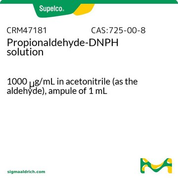 Propionaldehyde-DNPH solution 1000 μg/mL in acetonitrile (as the aldehyde), ampule of 1 mL