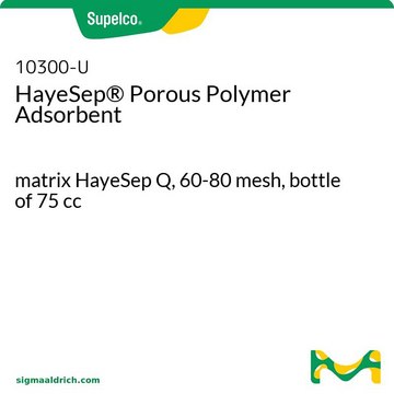 HayeSep® Porous Polymer Adsorbent matrix HayeSep Q, 60-80 mesh, bottle of 75 cc