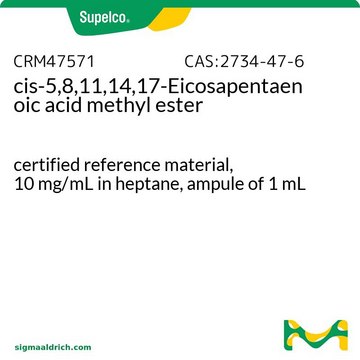 cis-5,8,11,14,17-Eicosapentaenoic acid methyl ester certified reference material, 10 mg/mL in heptane, ampule of 1 mL