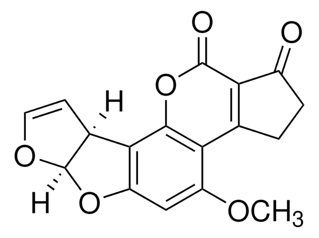 Aflatoxin B₁ solution certified reference material, 3 μg/mL in benzene:acetonitrile (98:2), ampule of 1 mL