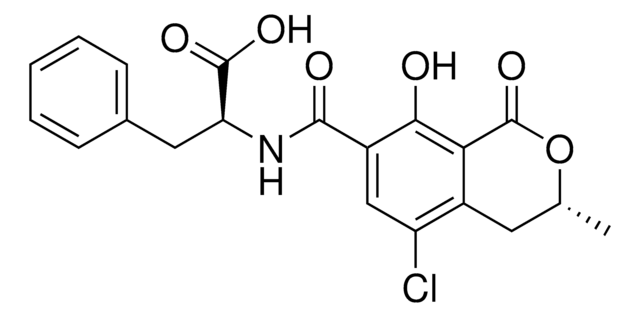 Ochratoxin A solution certified reference material, 50 μg/mL in benzene: acetic acid (99:1), ampule of 1 mL