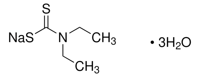 Sodium diethyldithiocarbamate trihydrate certified reference material, TraceCERT®, Manufactured by: Sigma-Aldrich Production GmbH, Switzerland